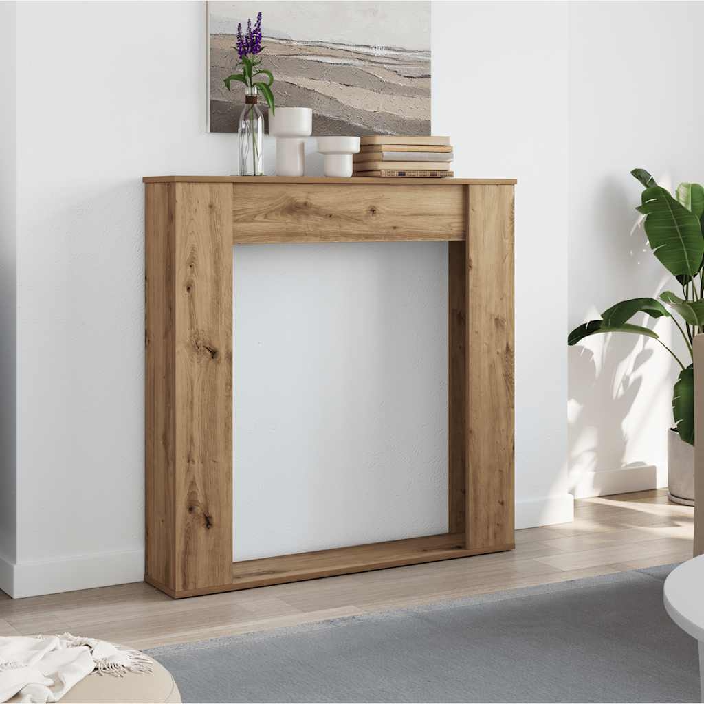 Kaminumrandung Artisan-Eiche 100x20x100 cm Holzwerkstoff