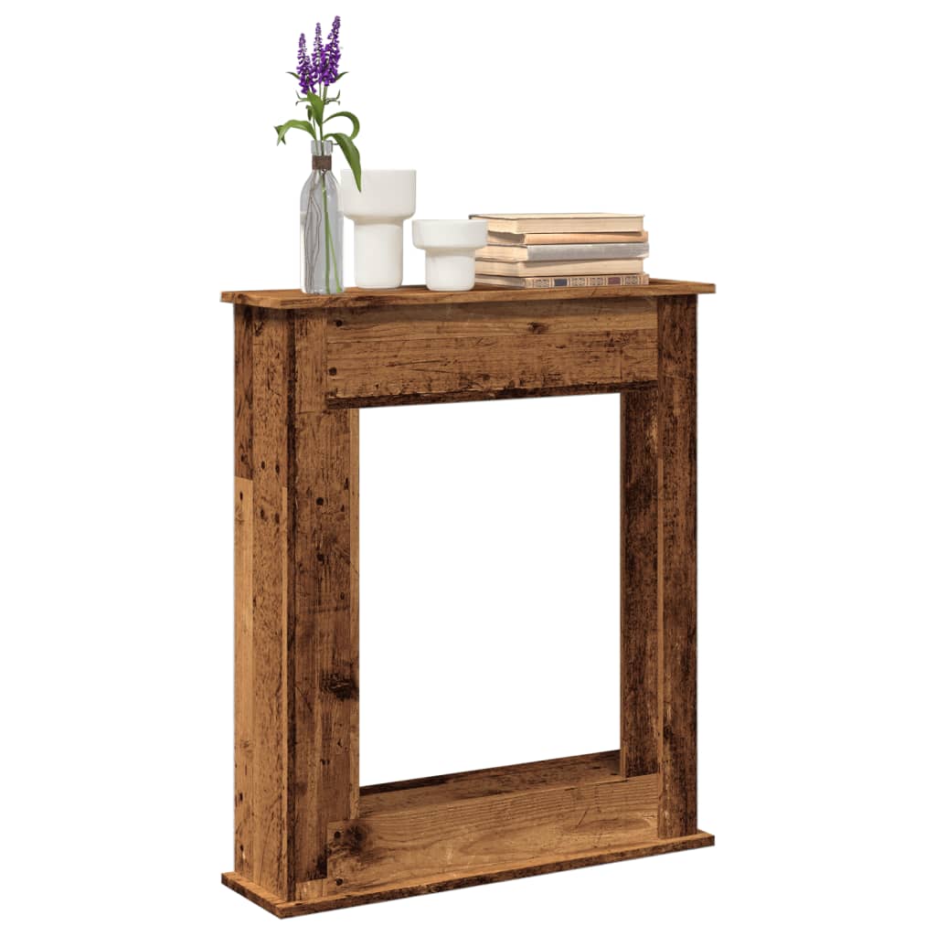 Kaminumrandung Altholz-Optik 75x20x87,5 cm Holzwerkstoff