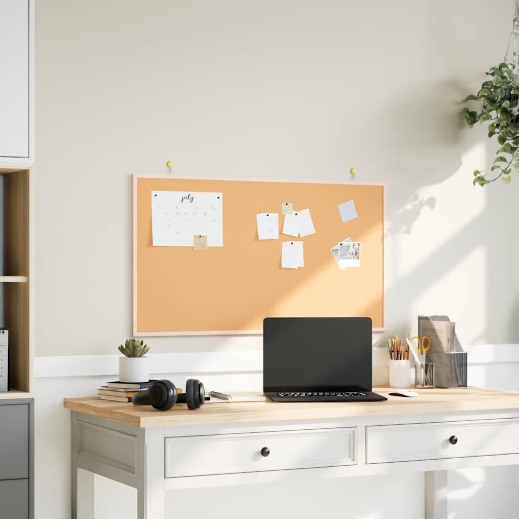 Korktafel mit Rahmen aus massivem Kiefernholz 100 x 55 cm