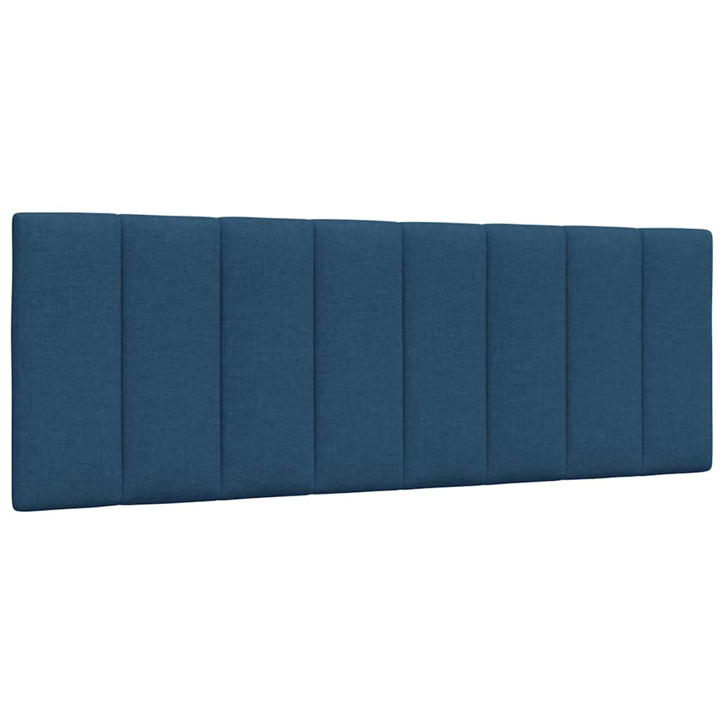 Kopfteil-Kissen "Hanko" Blau 120 cm Stoff