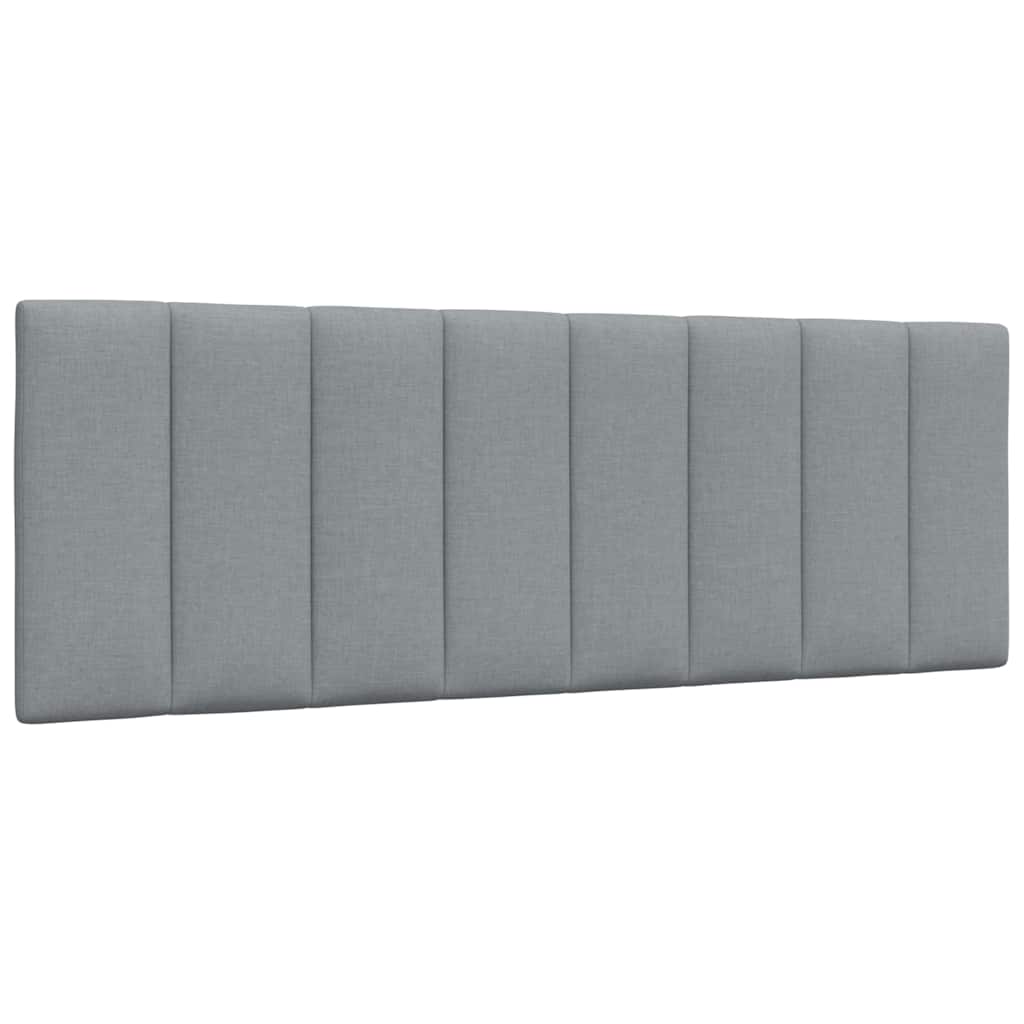 Kopfteil-Kissen "Hanko" Hellgrau 140 cm Stoff