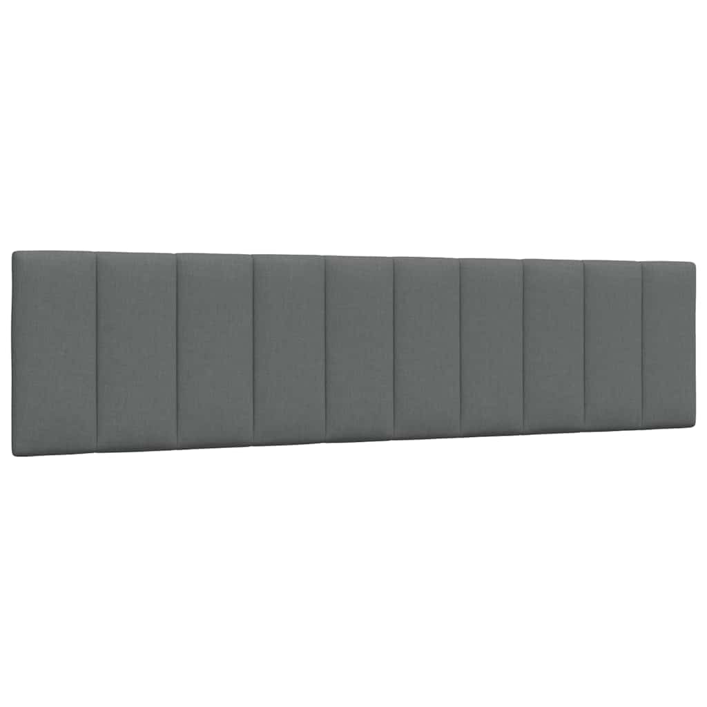 Kopfteil-Kissen "Hanko" Dunkelgrau 200 cm Stoff