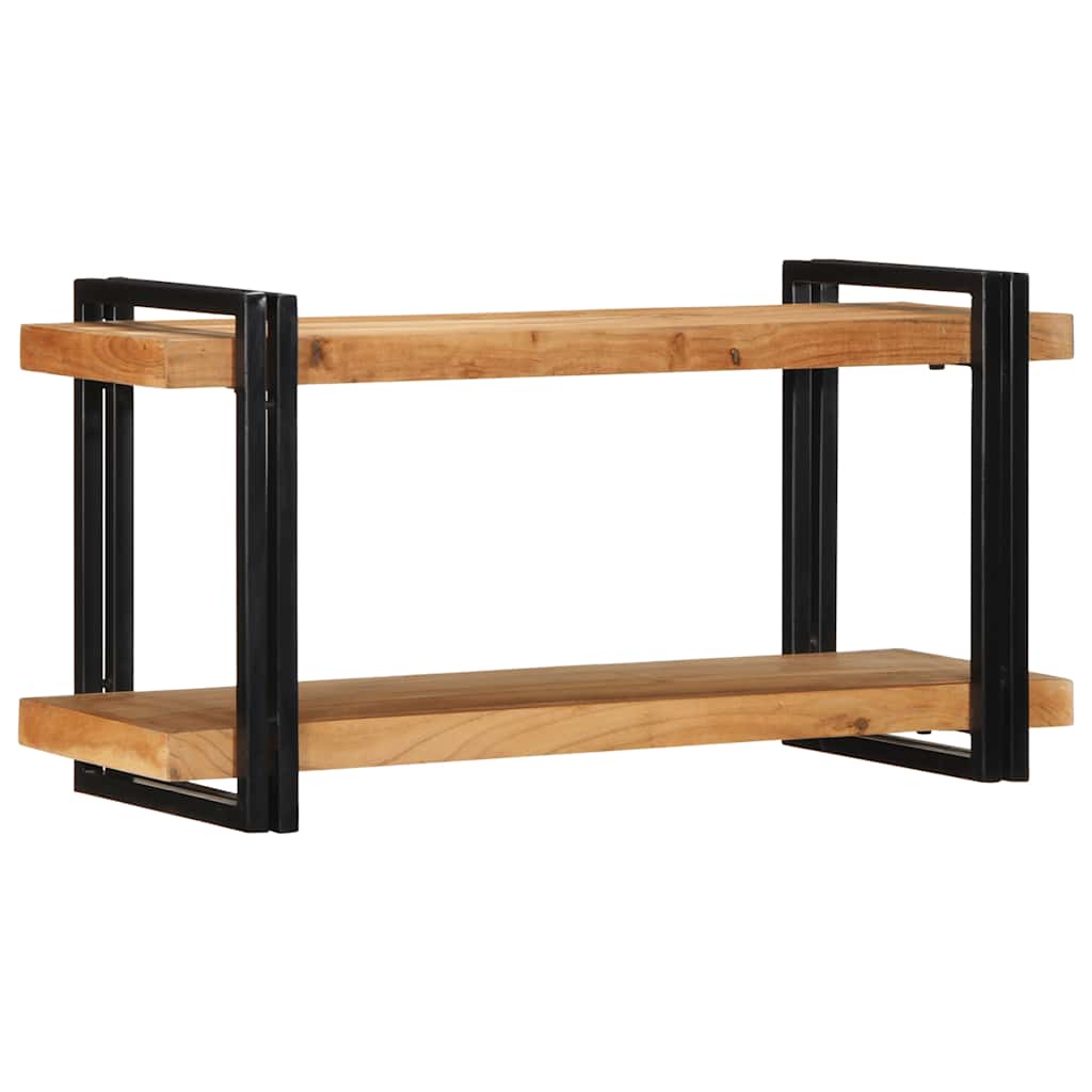 Wandregal 90x33x45 cm Massivholz Akazie