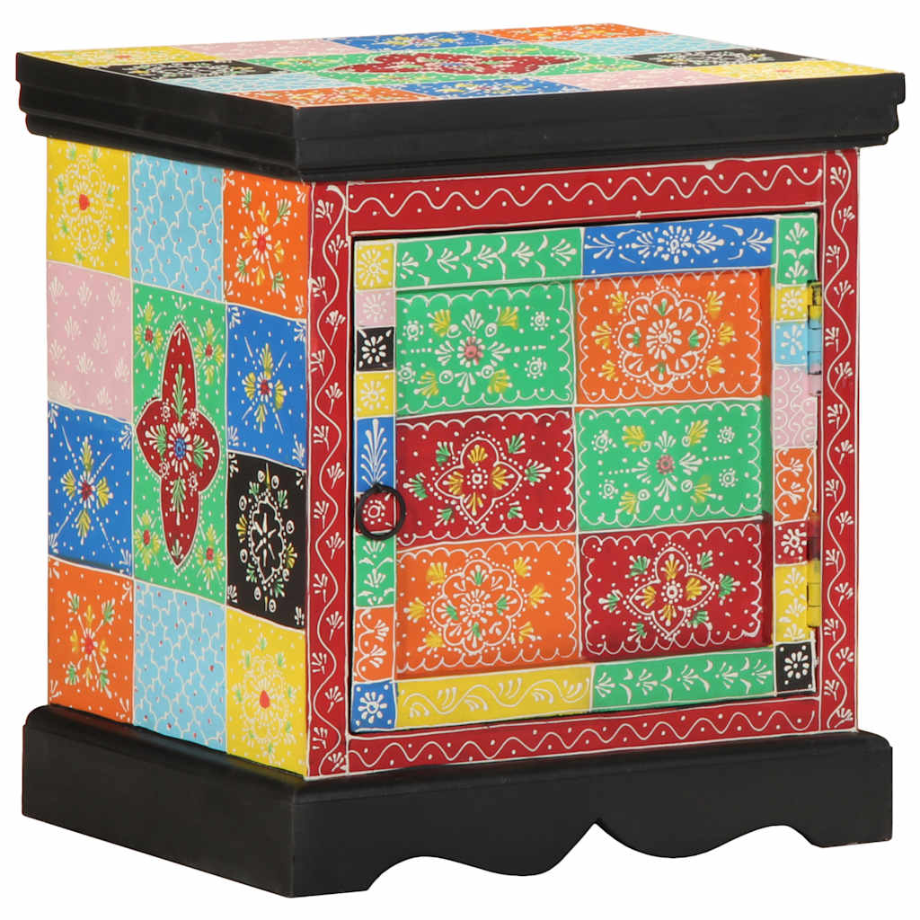 Nachttisch Mehrfarbig 40x35x45 cm Massivholz Mango