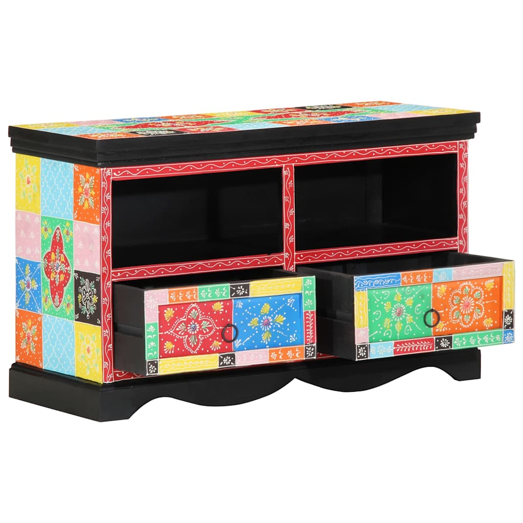 TV-Schränk 80 x 35 x 50 cm Mehrfarbig Massivholz Mango