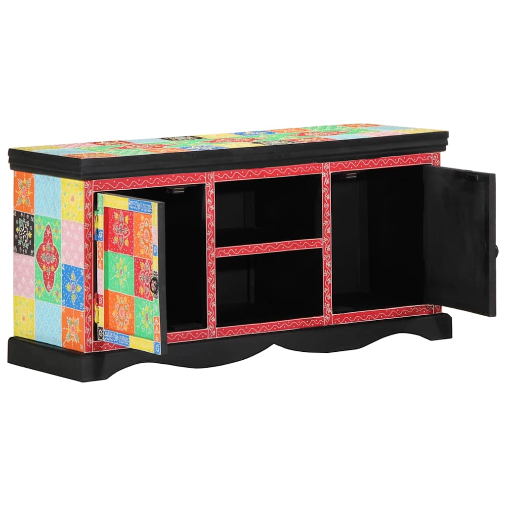 TV-Schränk 100 x 35 x 50 cm Mehrfarbig Massivholz Mango