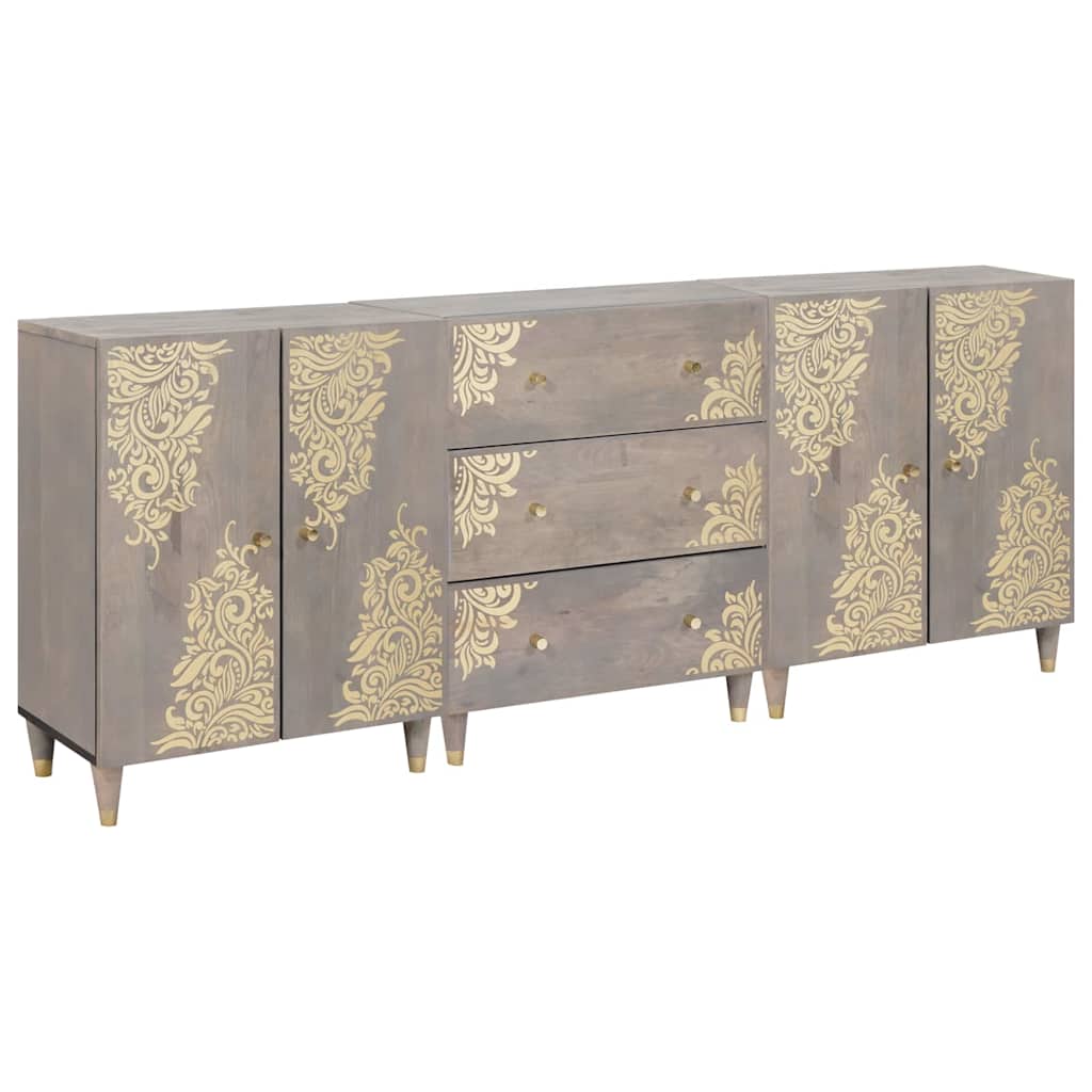 Badezimmerschrank-Set 3 stk. 180 x 33 x 75 cm Massivholz Mango