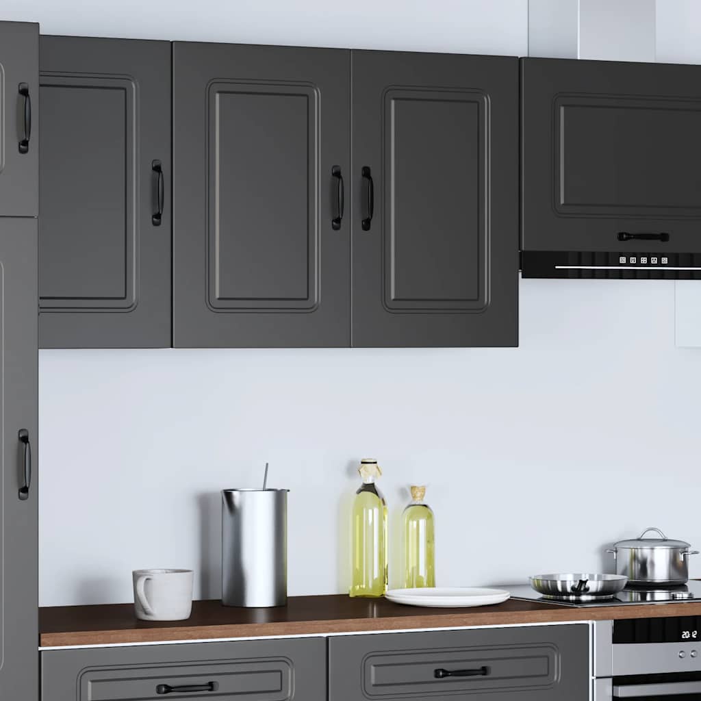 Küchen-Hängeschrank Kalmar Schwarz Holzwerkstoff