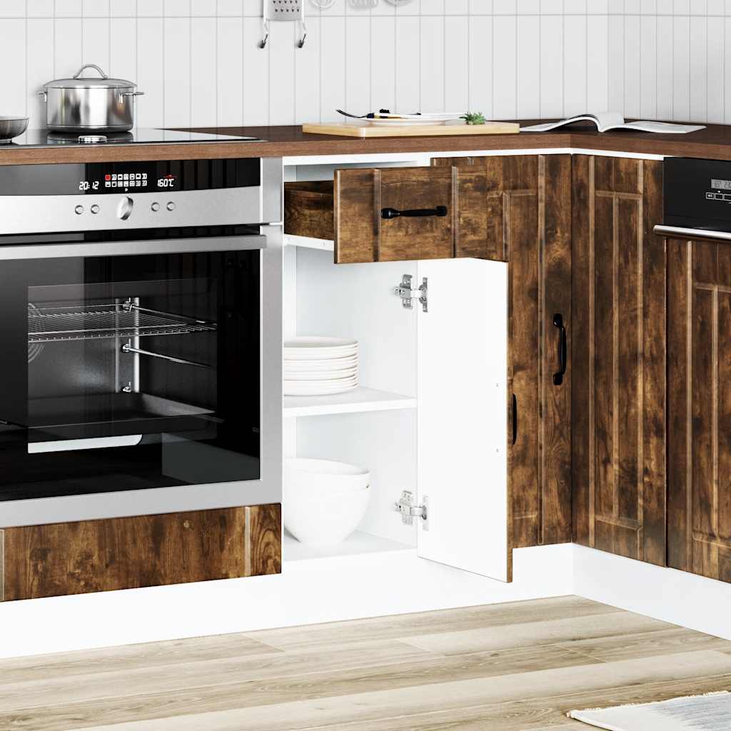 Küchen-Unterschrank Lucca Räuchereiche Holzwerkstoff