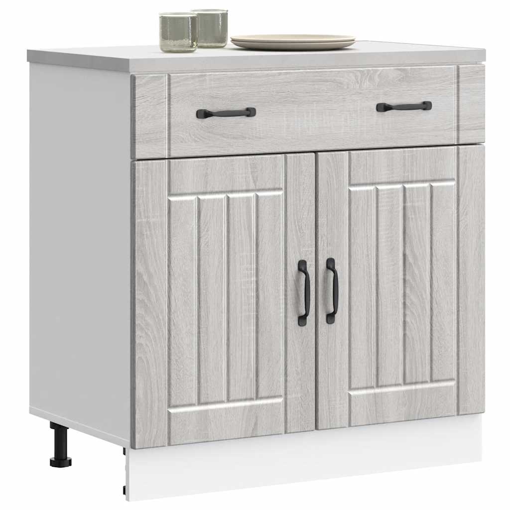 Küchen-Unterschrank Lucca Grau Sonoma Holzwerkstoff