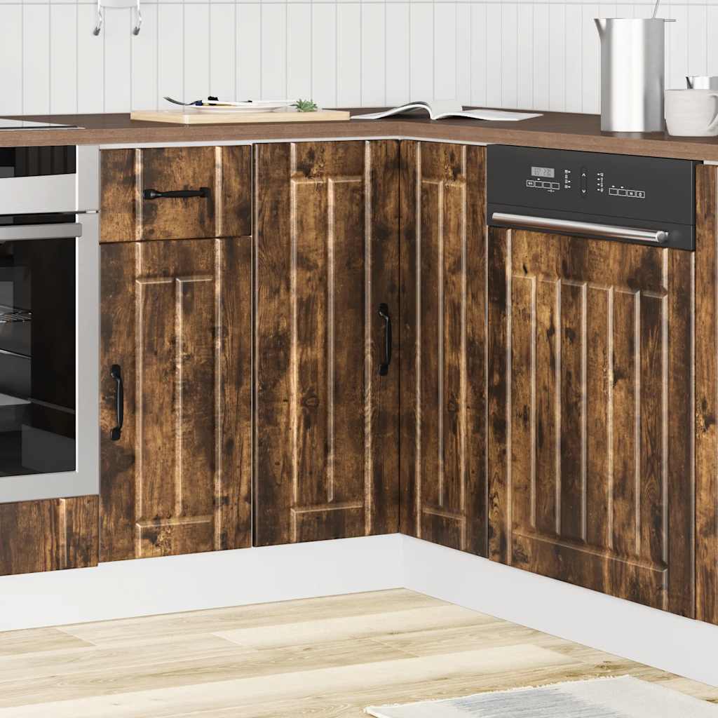 Küchen-Eckunterschrank Lucca Räuchereiche Holzwerkstoff