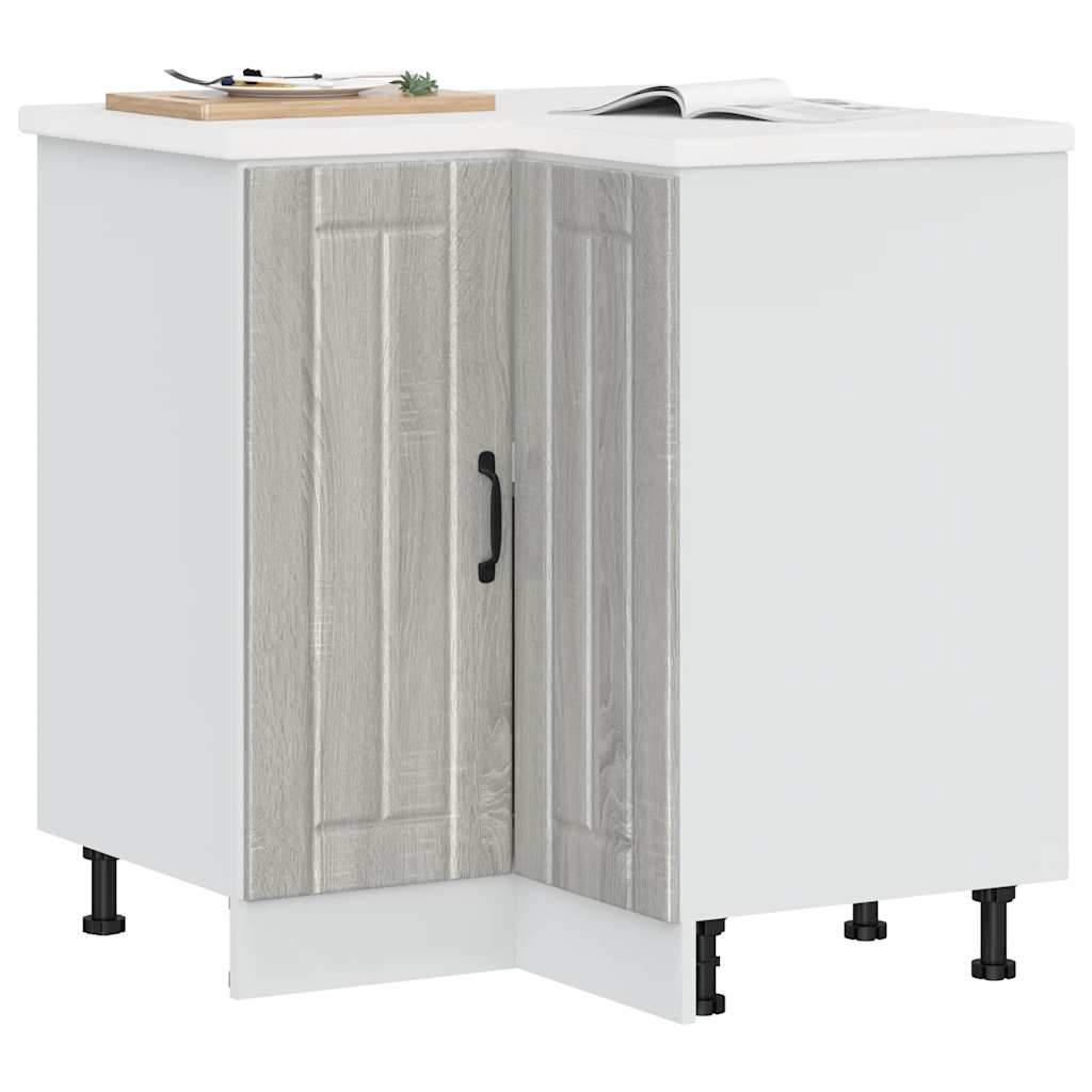 Küchen-Eckunterschrank Lucca Grau Sonoma Holzwerkstoff