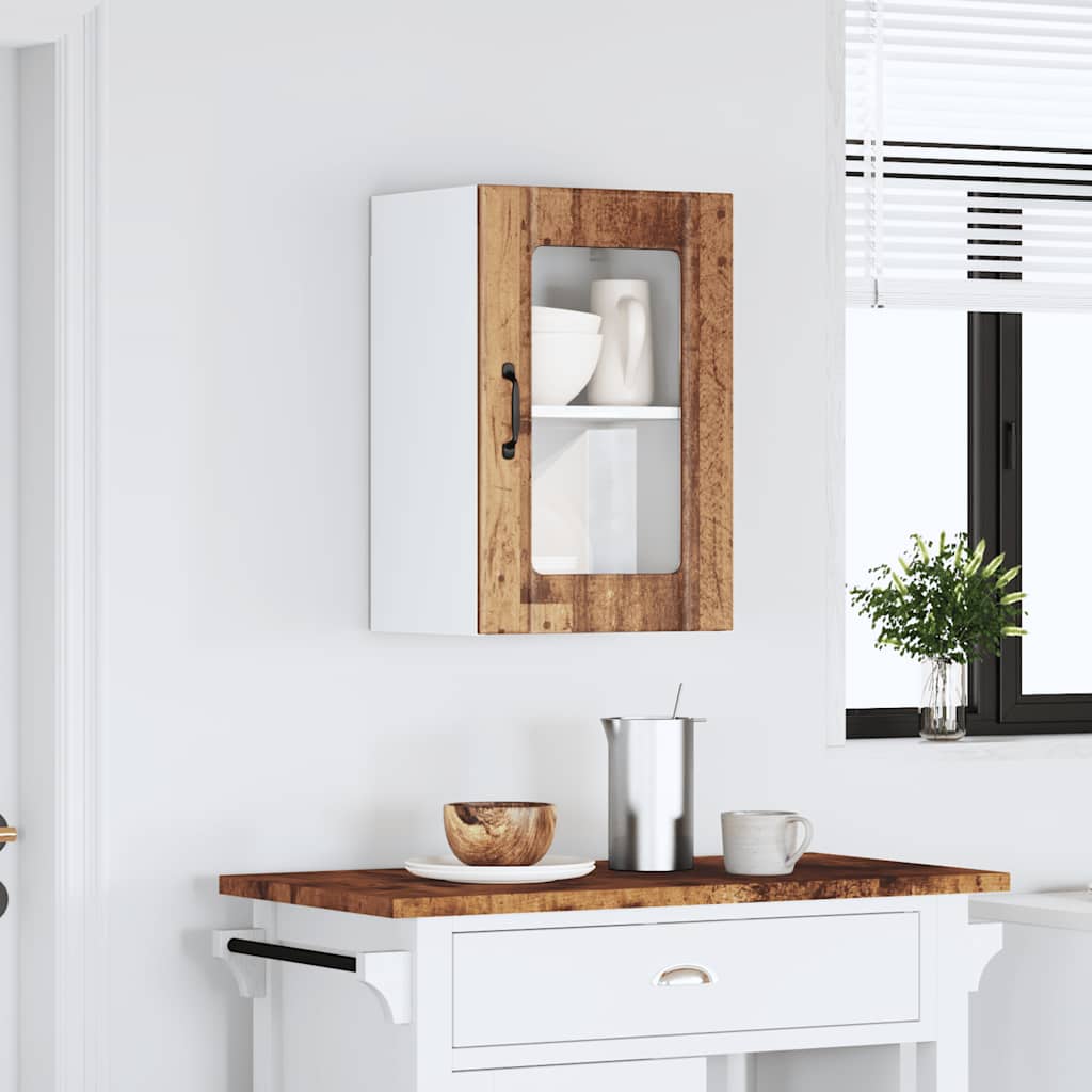 Küchen-Hängeschrank mit Glastür Lucca Altholz-Optik