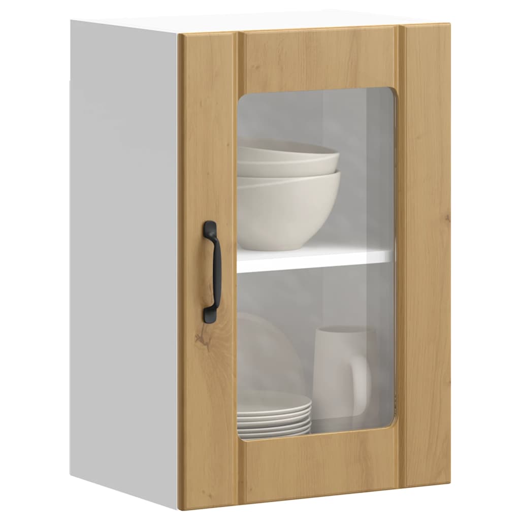 Küchen-Hängeschrank mit Glastür Lucca Artisan-Eiche