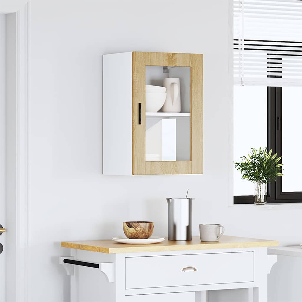 Küchen-Hängeschrank mit Glastür Porto Sonoma-Eiche