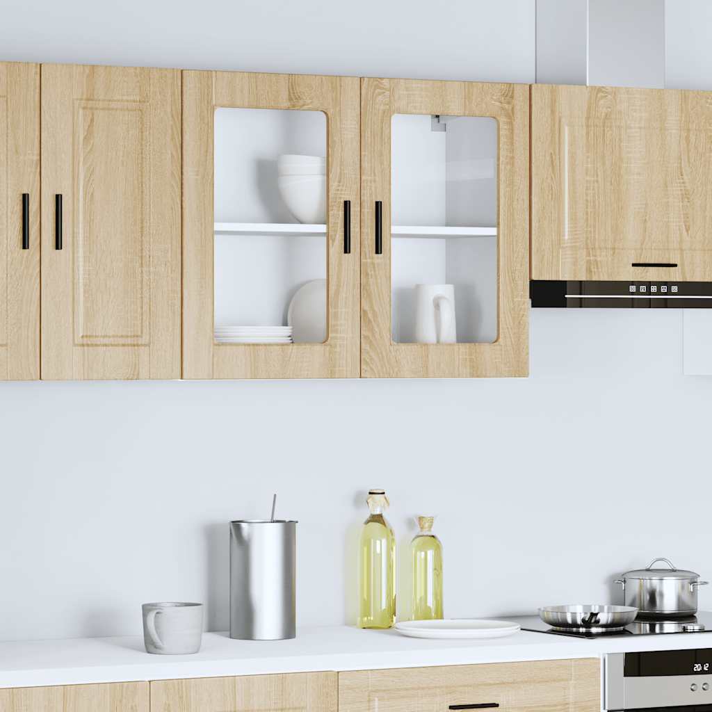 Küchen-Hängeschrank mit Glastür Porto Sonoma-Eiche
