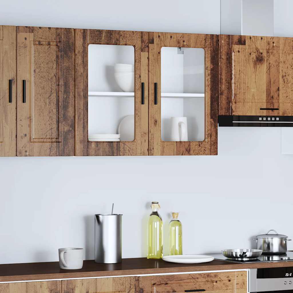 Küchen-Hängeschrank mit Glastür Porto Altholz-Optik