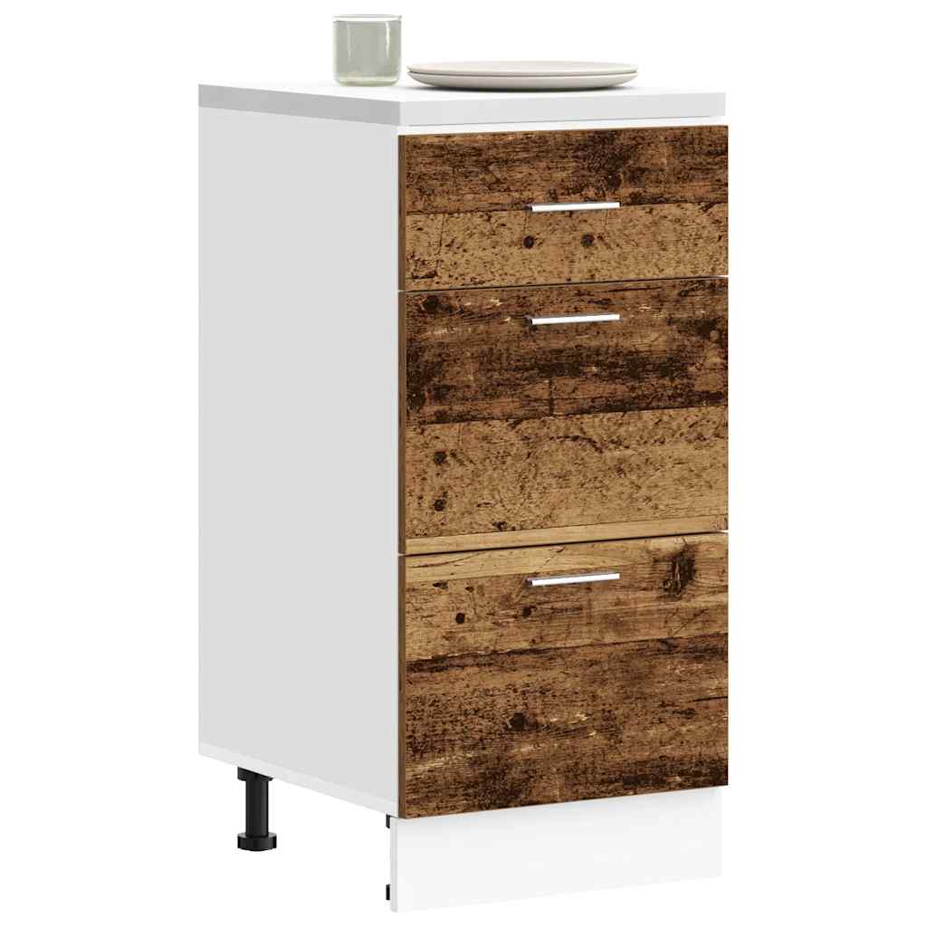 Unterschrank Lyon Altholz-Optik 40x46x81,5 cm Holzwerkstoff