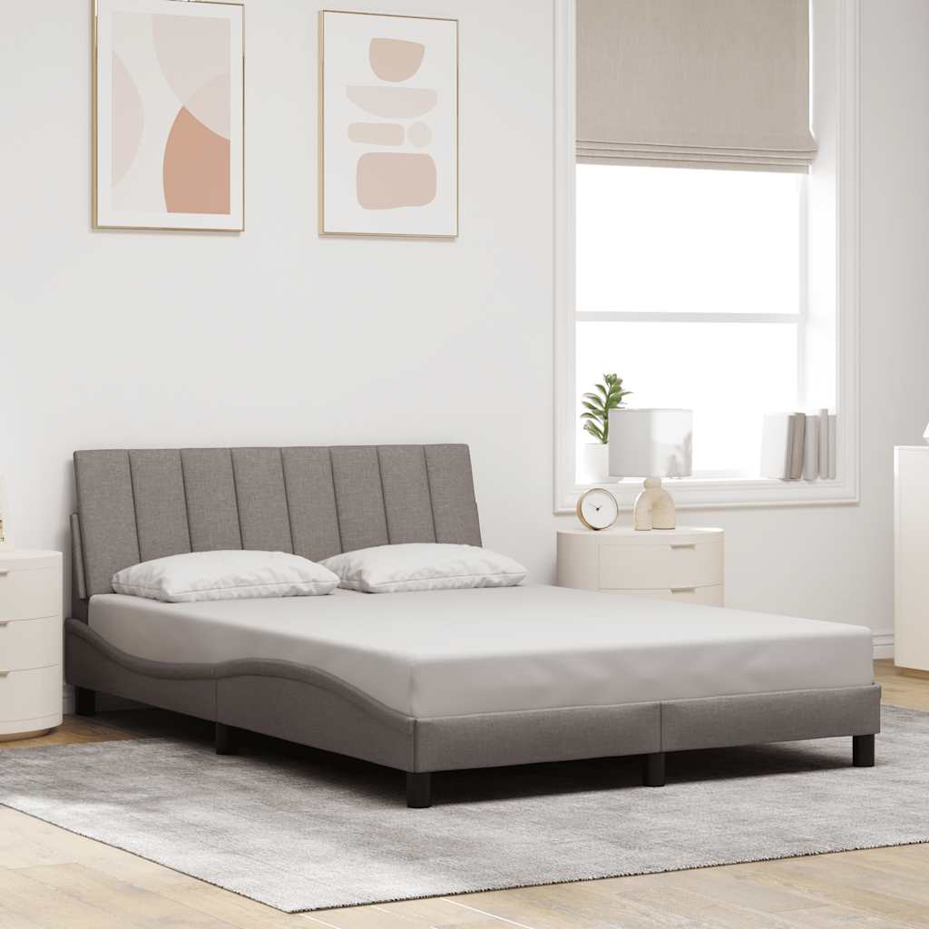 Bettgestell ohne Matratze "Hanko" Taupe 120x200 cm Stoff