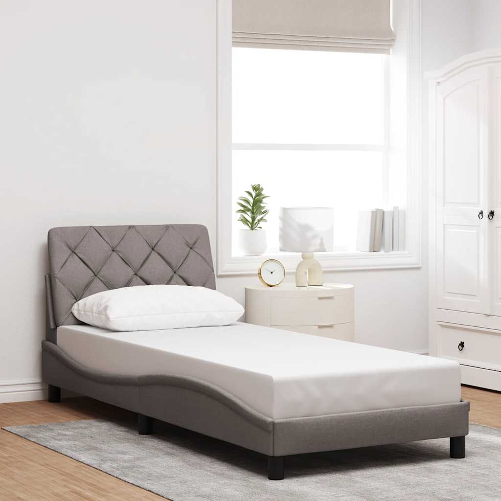 Bettgestell ohne Matratze Taupe 80x200 cm Stoff