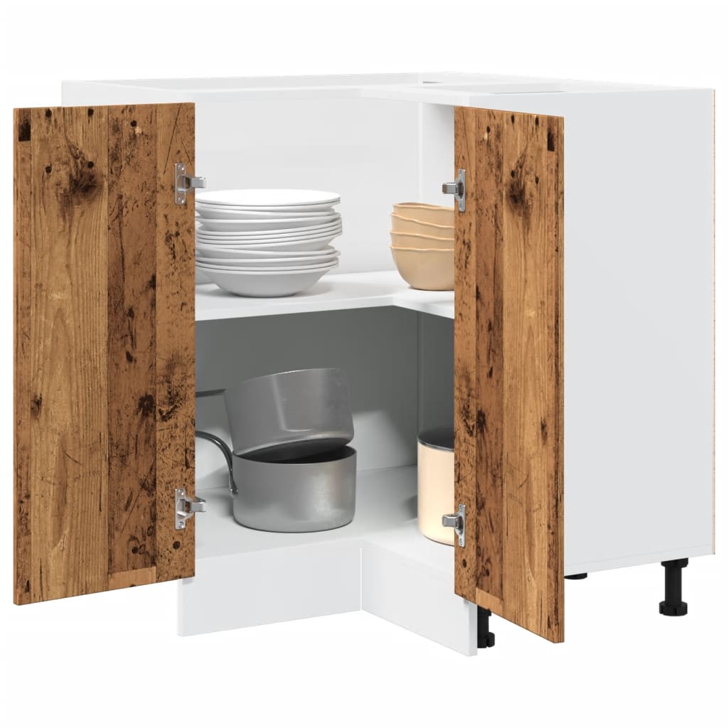 Küchenschrank Lyon Altholz-Optik 75,5x75,5x81,5 cm Holzwerkstoff
