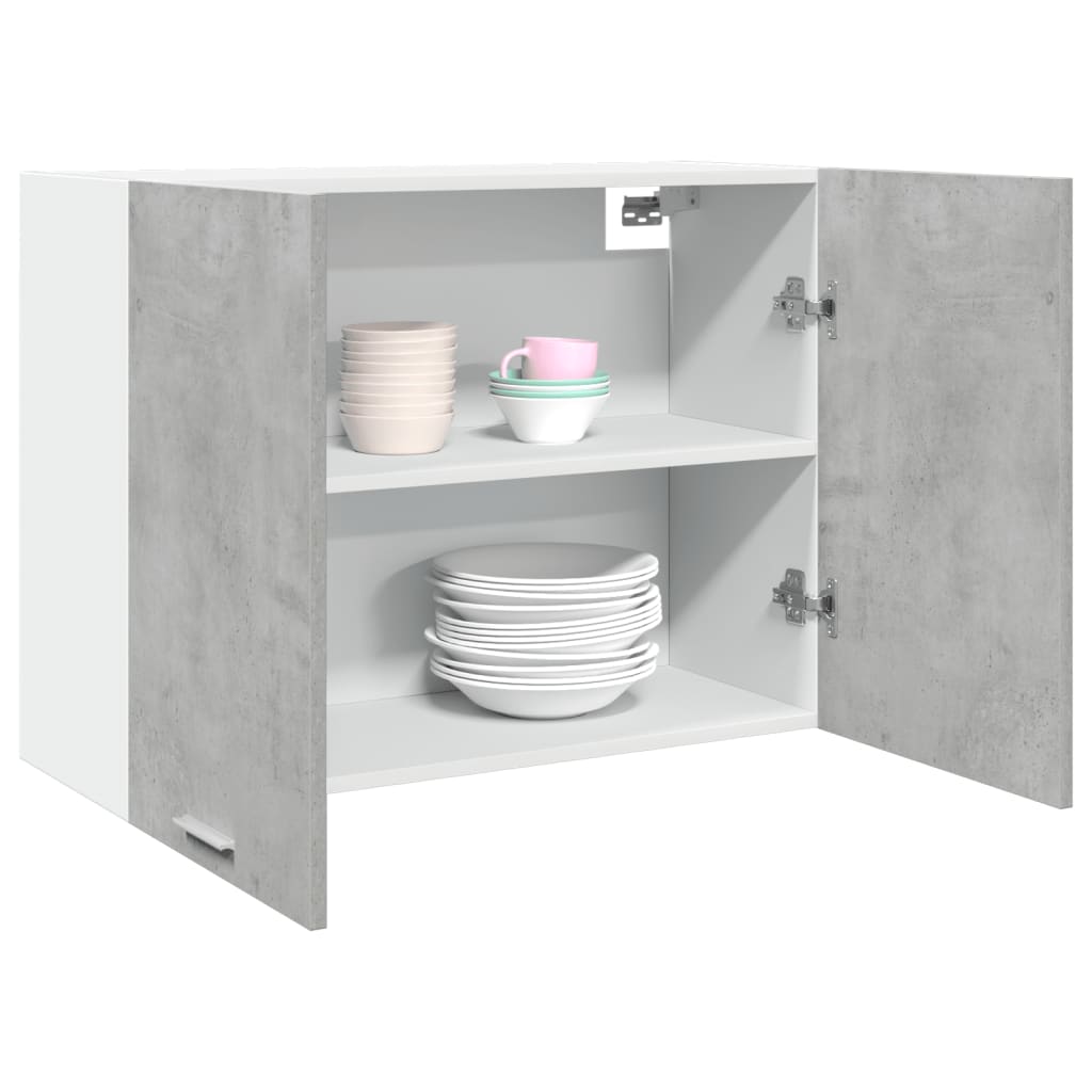 Hängeschrank Lyon Betongrau 80x31x60 cm Holzwerkstoff