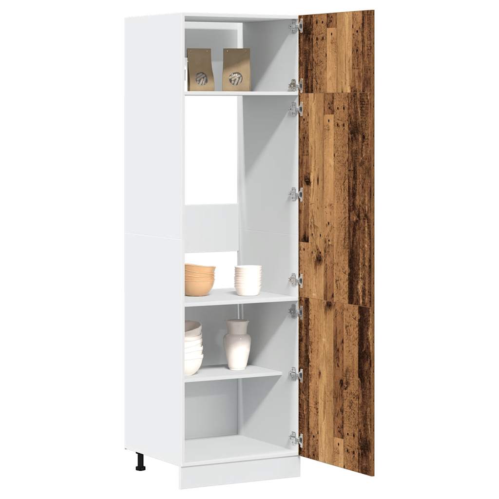 Kühlumbauschrank Lyon Altholz-Optik 60x57x207 cm Holzwerkstoff