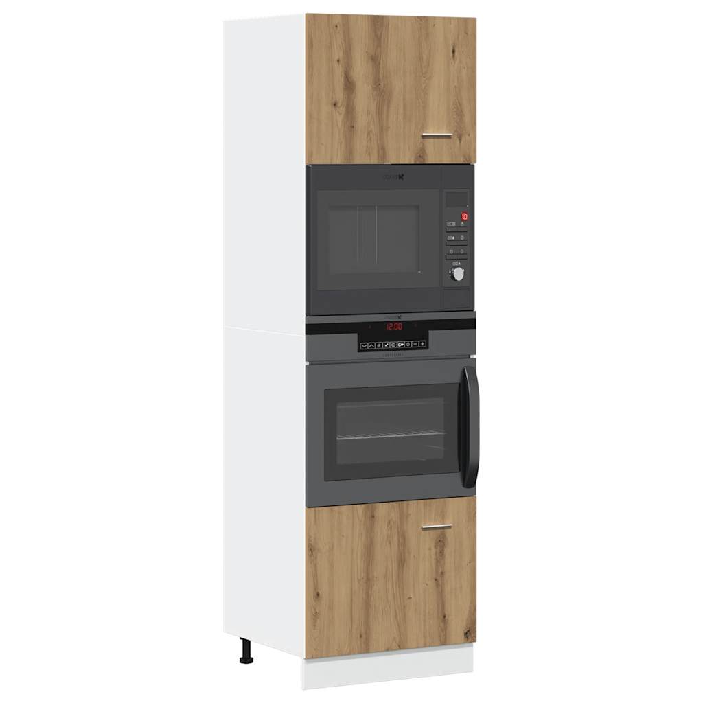 Mikrowellenschrank Lyon Artisan-Eiche 60x57x207 cm Holzwerkstoff