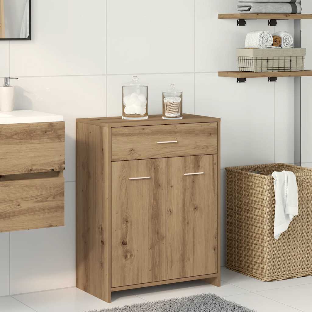 Badschrank Artisan-Eiche 60x33x80 cm Holzwerkstoff