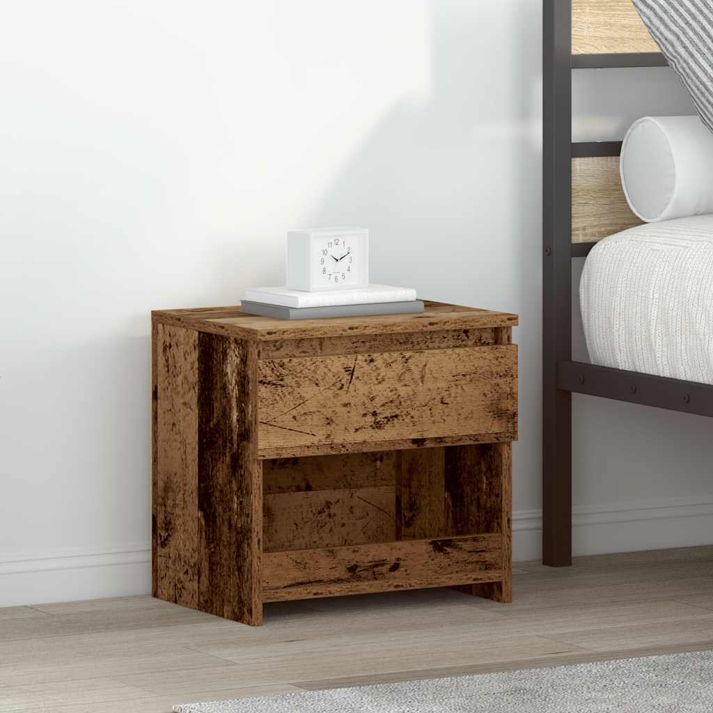 Nachttische 2 Stück Altholz 40x30x39 cm Holzwerkstoff