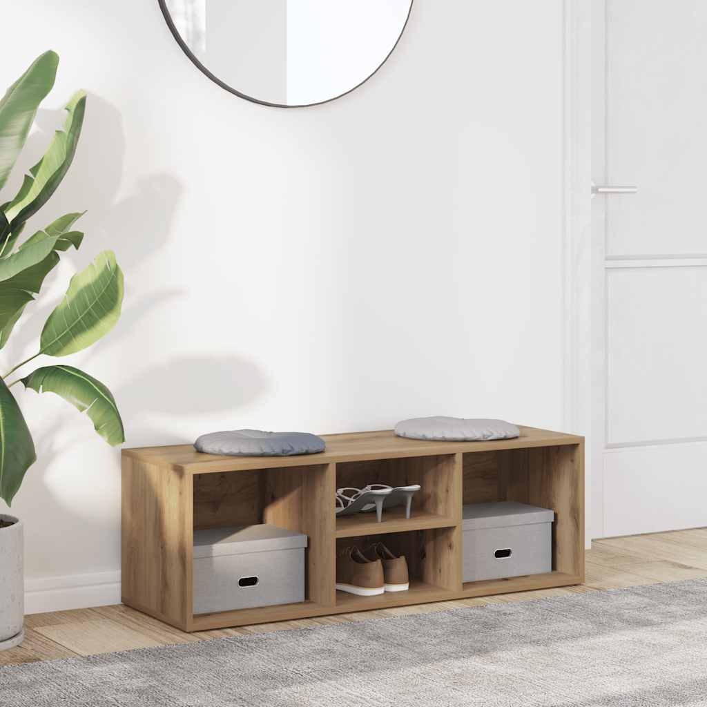 Schuhbank Artisan-Eiche 102x35x35 cm Holzwerkstoff