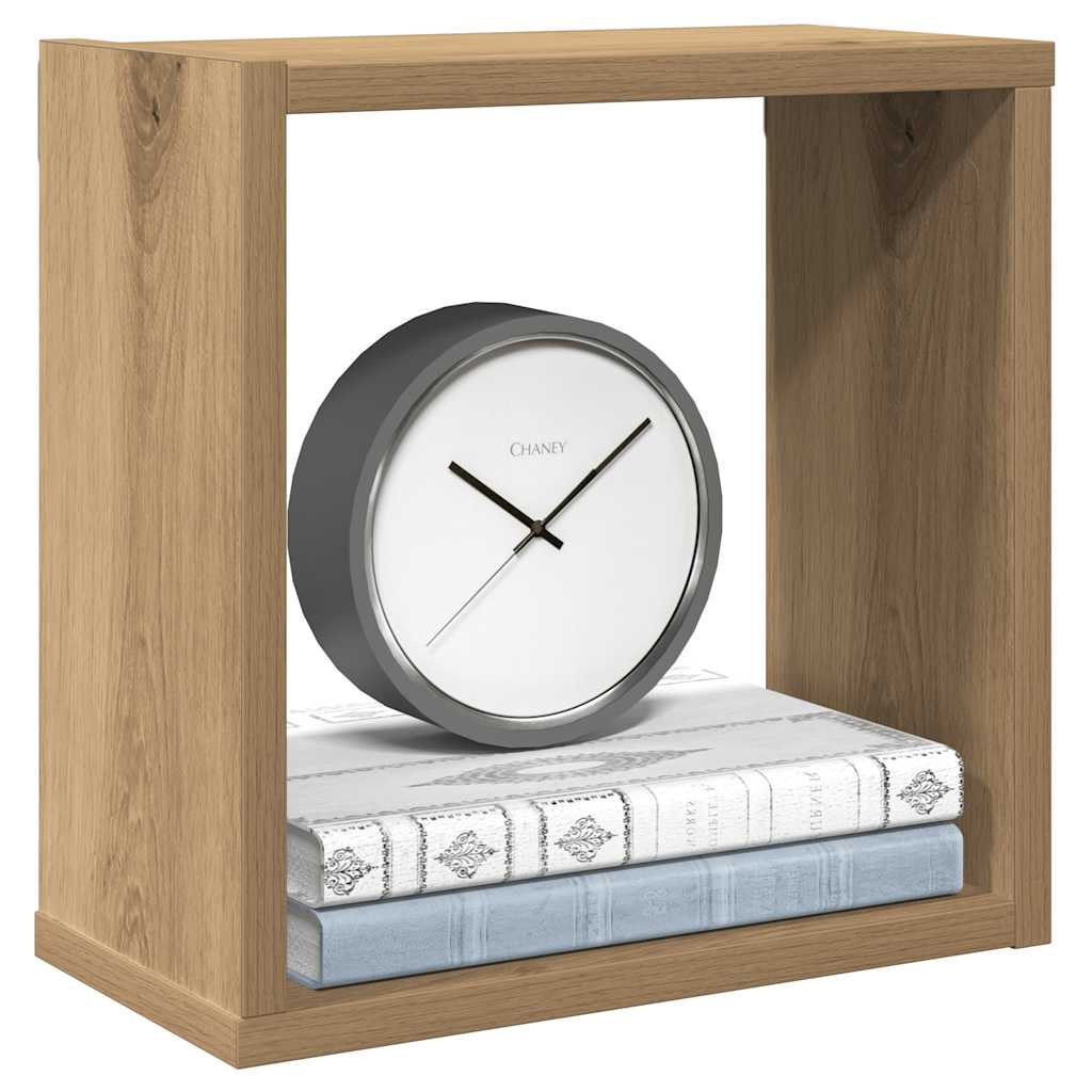 Würfel-Wandregale 2 Stk. Artisan-Eiche 30x15x30 Holzwerkstoff