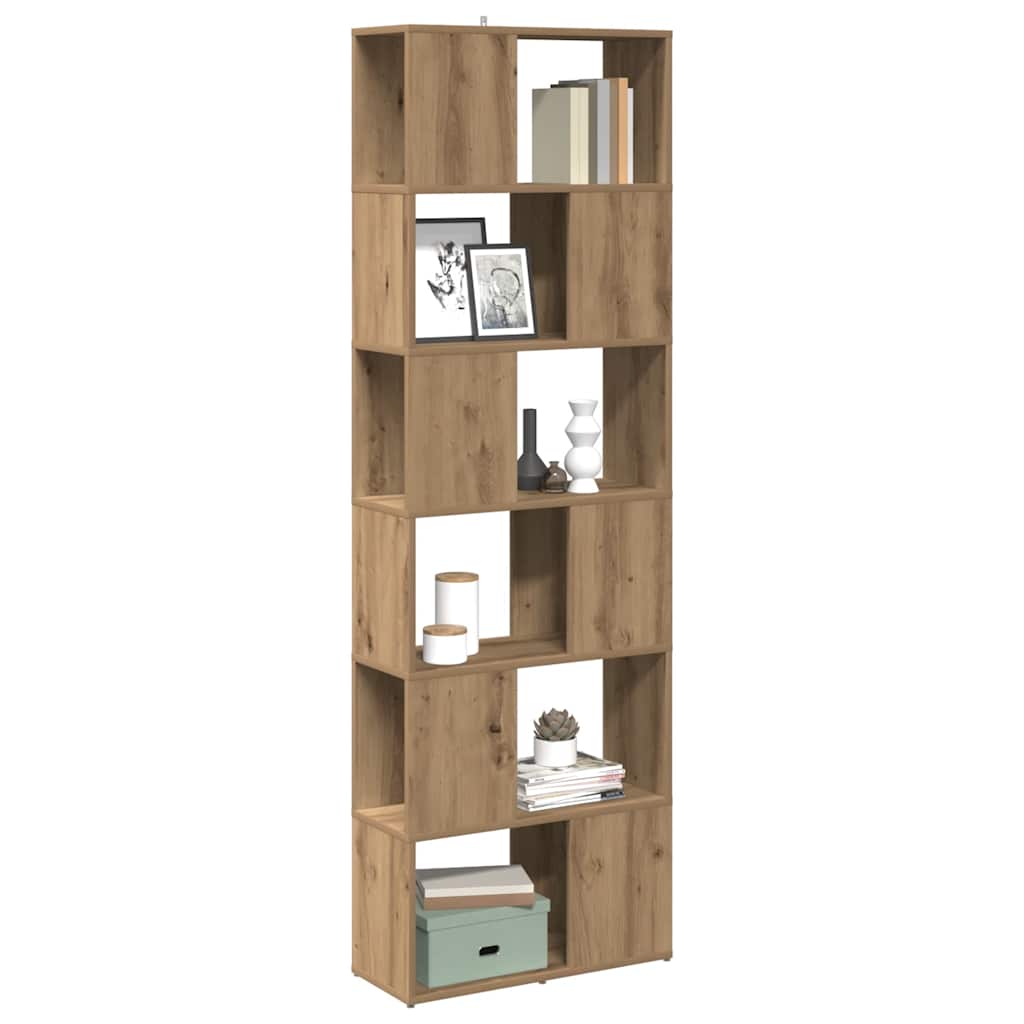 Bücherregal/Raumteiler Artisan-Eiche 60x24x186 cm