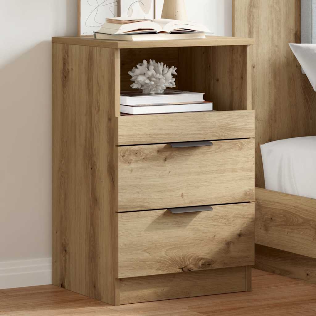 Nachttische 2 Stk. Artisan-Eiche 40x36x65 cm Holzwerkstoff