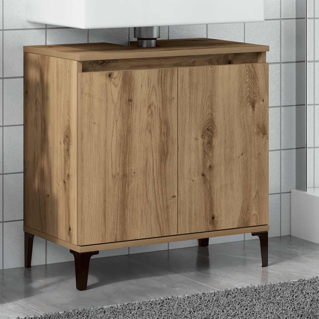 Waschbeckenunterschrank Artisan-Eiche 58x33x60 cm Holzwerkstoff