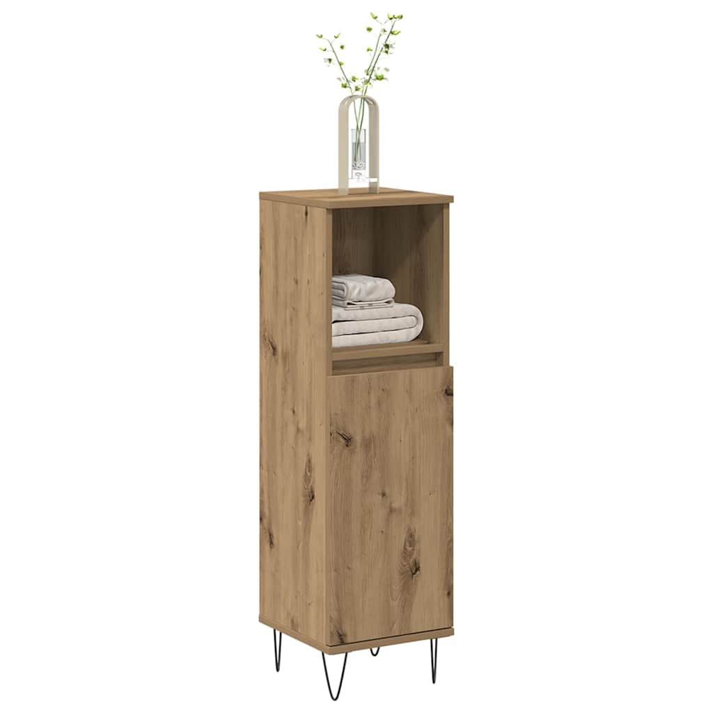 Badschrank Artisan-Eiche 30x30x100 cm Holzwerkstoff
