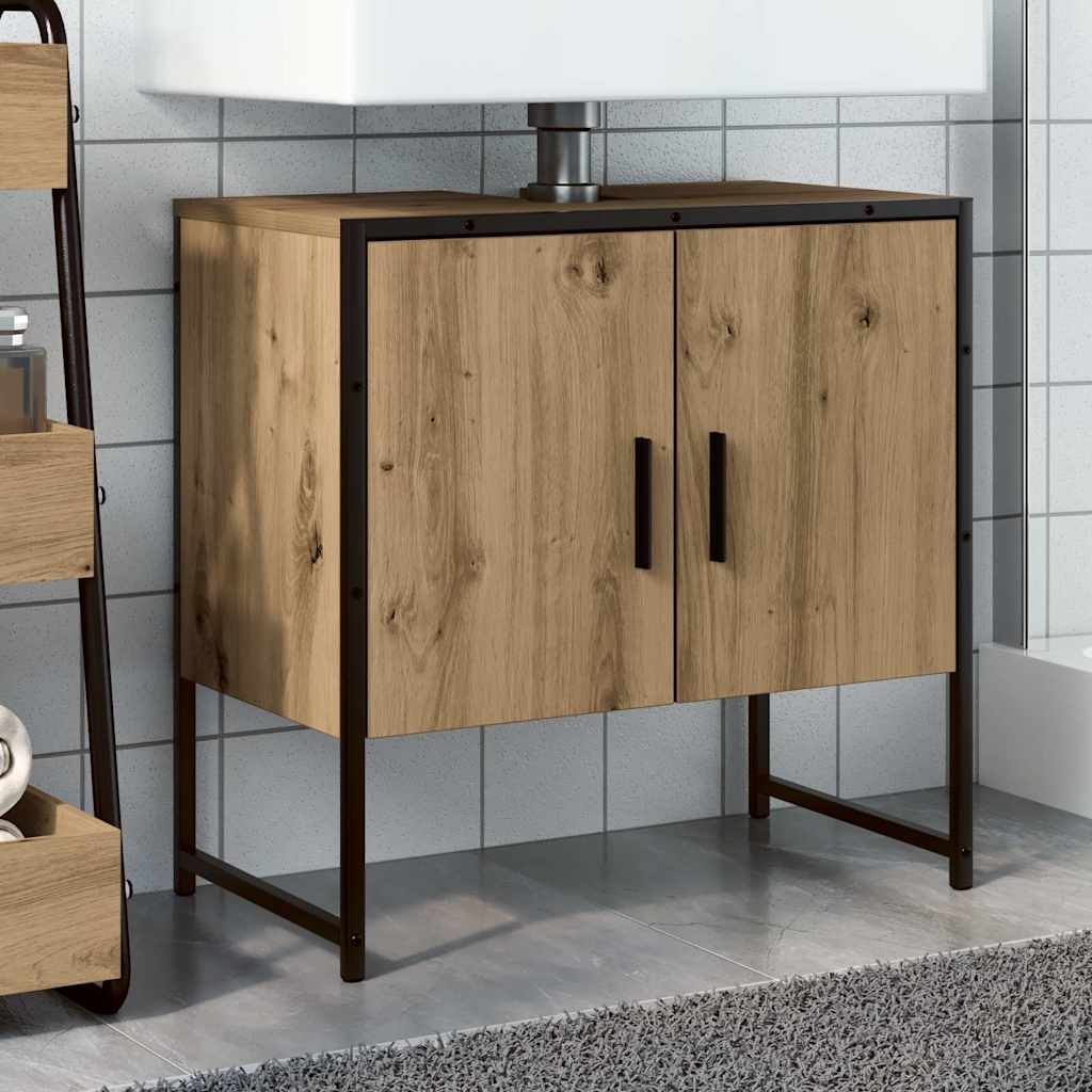 Waschbeckenunterschrank Artisan-Eiche 60x33x60 cm