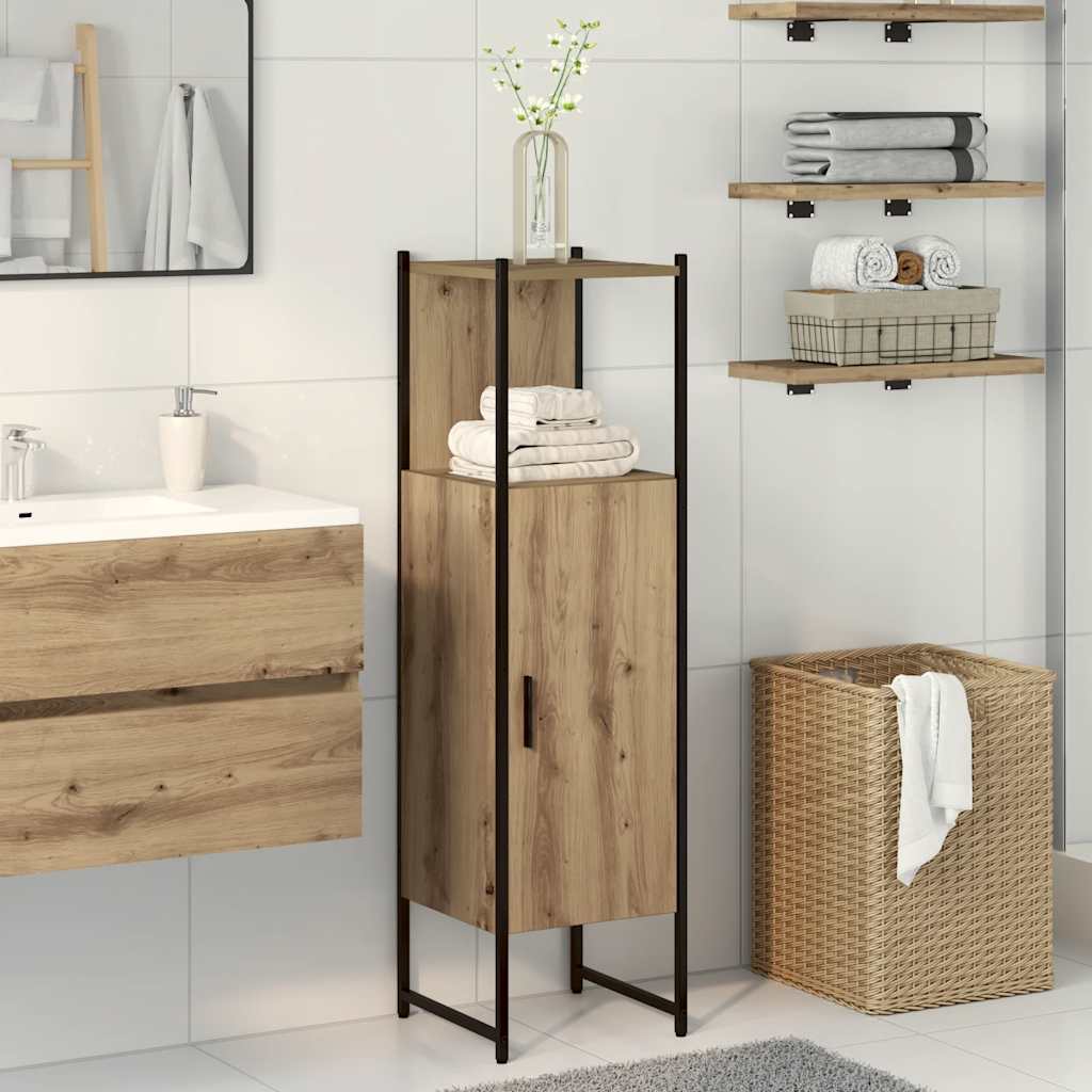 Badschrank Artisan-Eiche 33x33x120,5 cm Holzwerkstoff