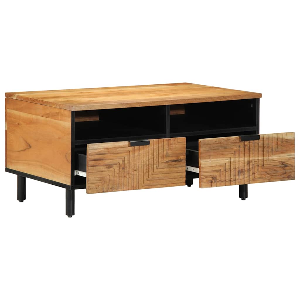 Couchtisch 80 x 54 x 40 cm Massivholz Akazie