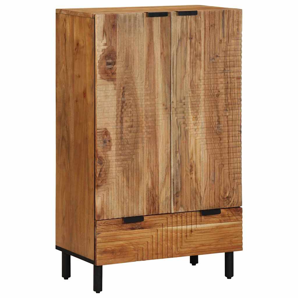 Highboard mit Regal Braun 60 x 33 x 100 cm Massivholz Mango