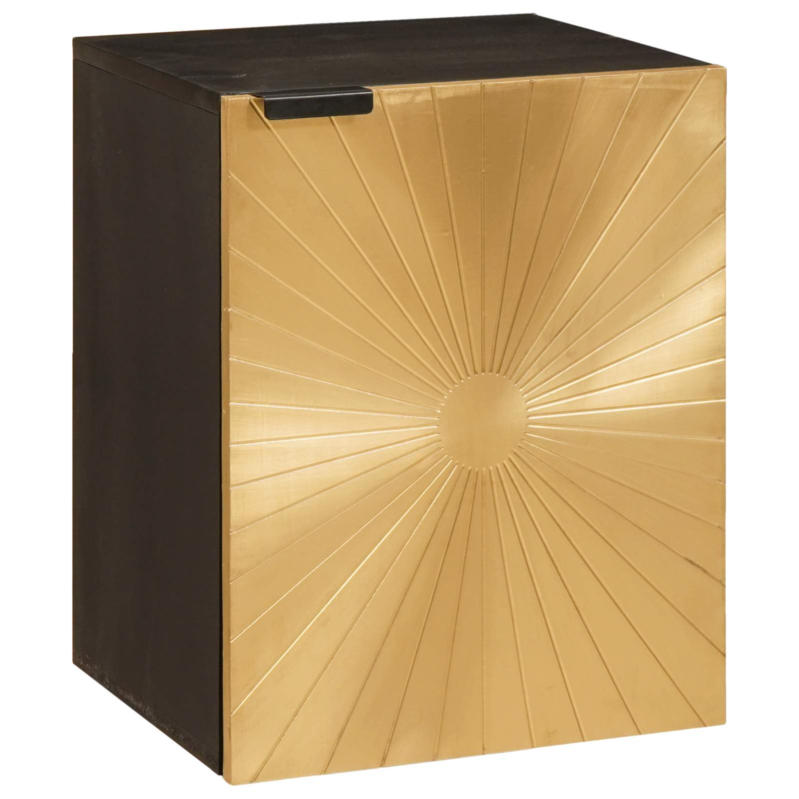 Badezimmerschrank mit Regal Schwarz und Gold 38 x 33 x 48 cm