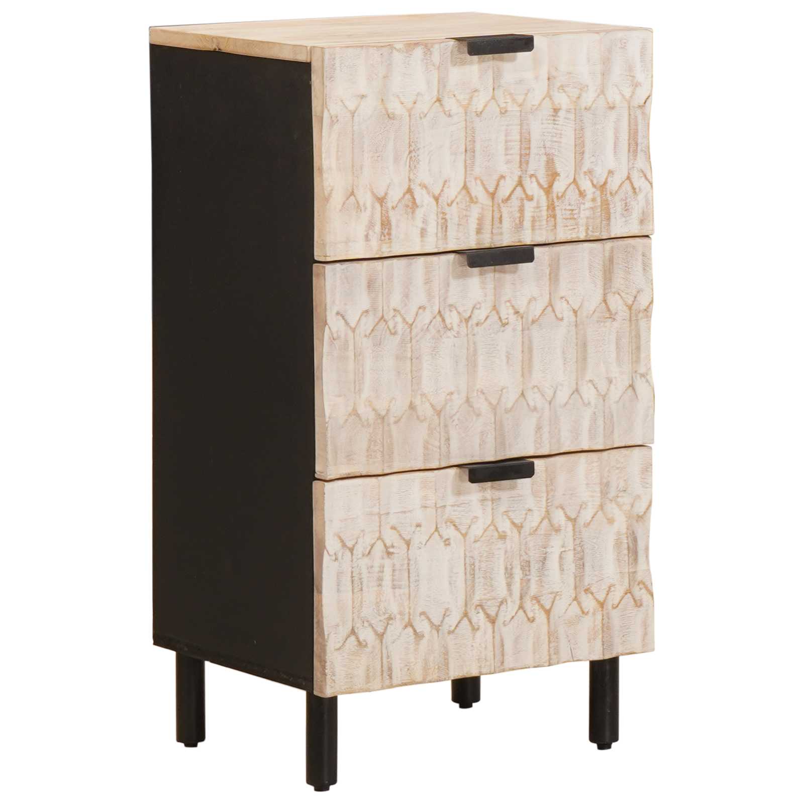 Sideboard Weiße gewaschene Oberfläche 40 x 33 x 75 cm