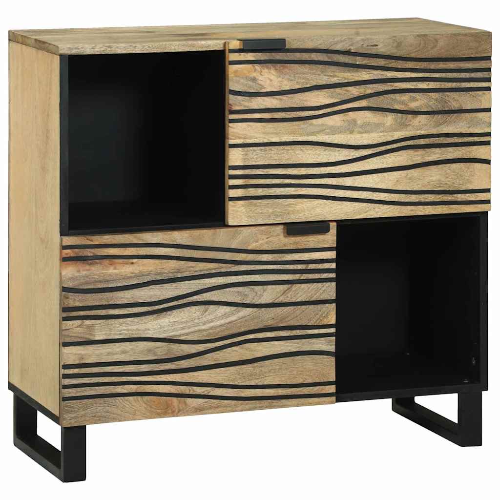 Sideboard Natur 80 x 33 x 75 cm massives Mangoholz