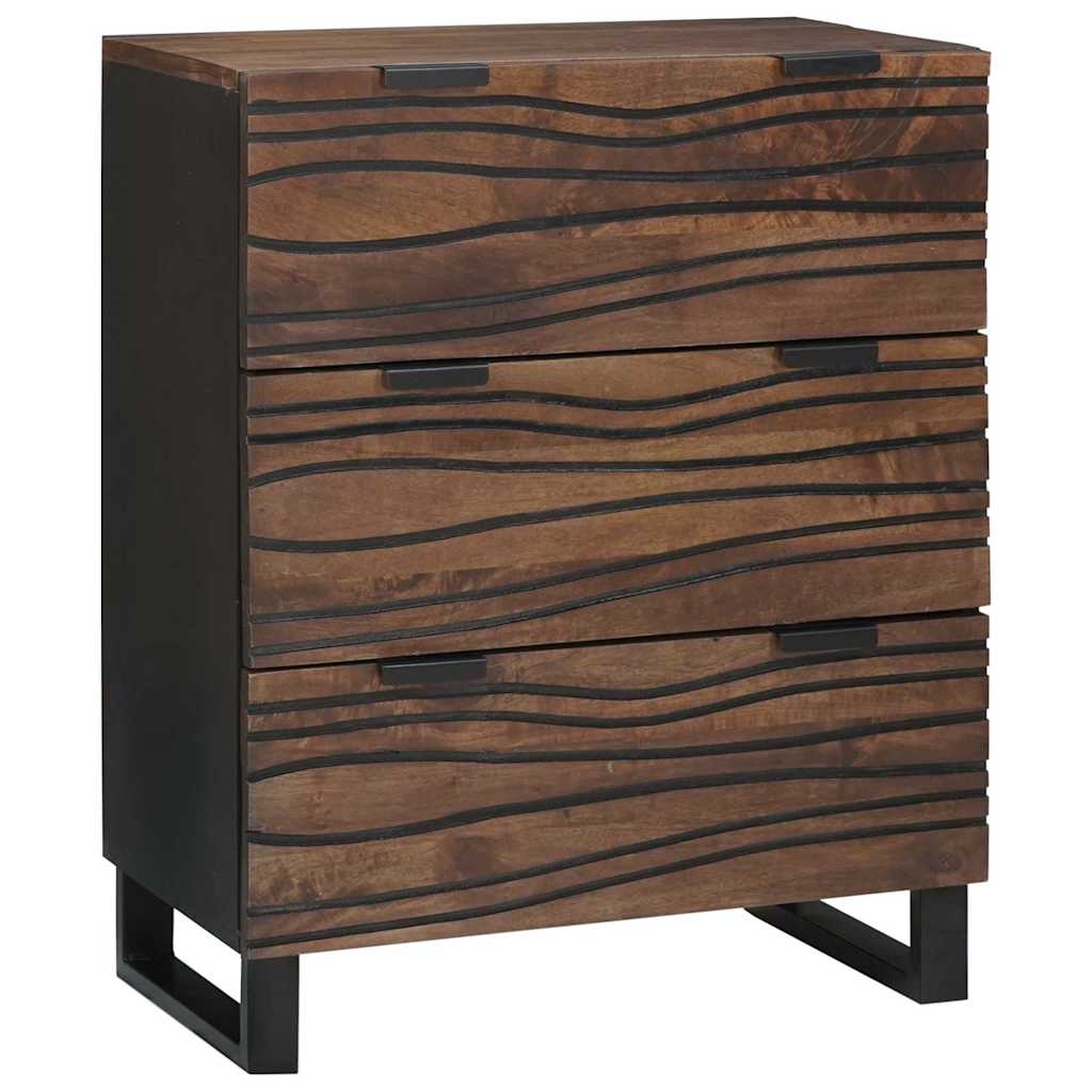 Sideboard Braun 60 x 33.5 x 75 cm Massivholz Mango