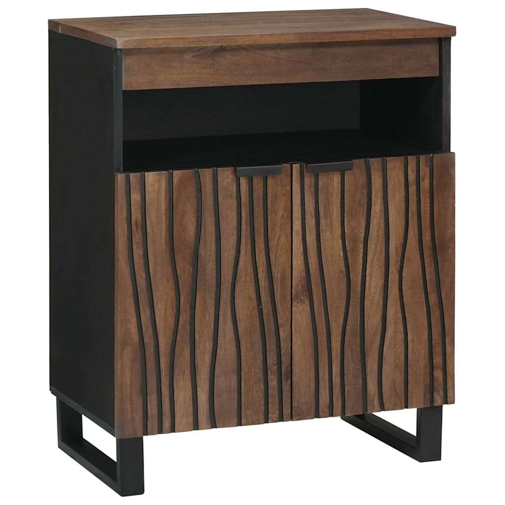 Sideboard Walnuss 60 x 33 x 75 cm massives Mangoholz