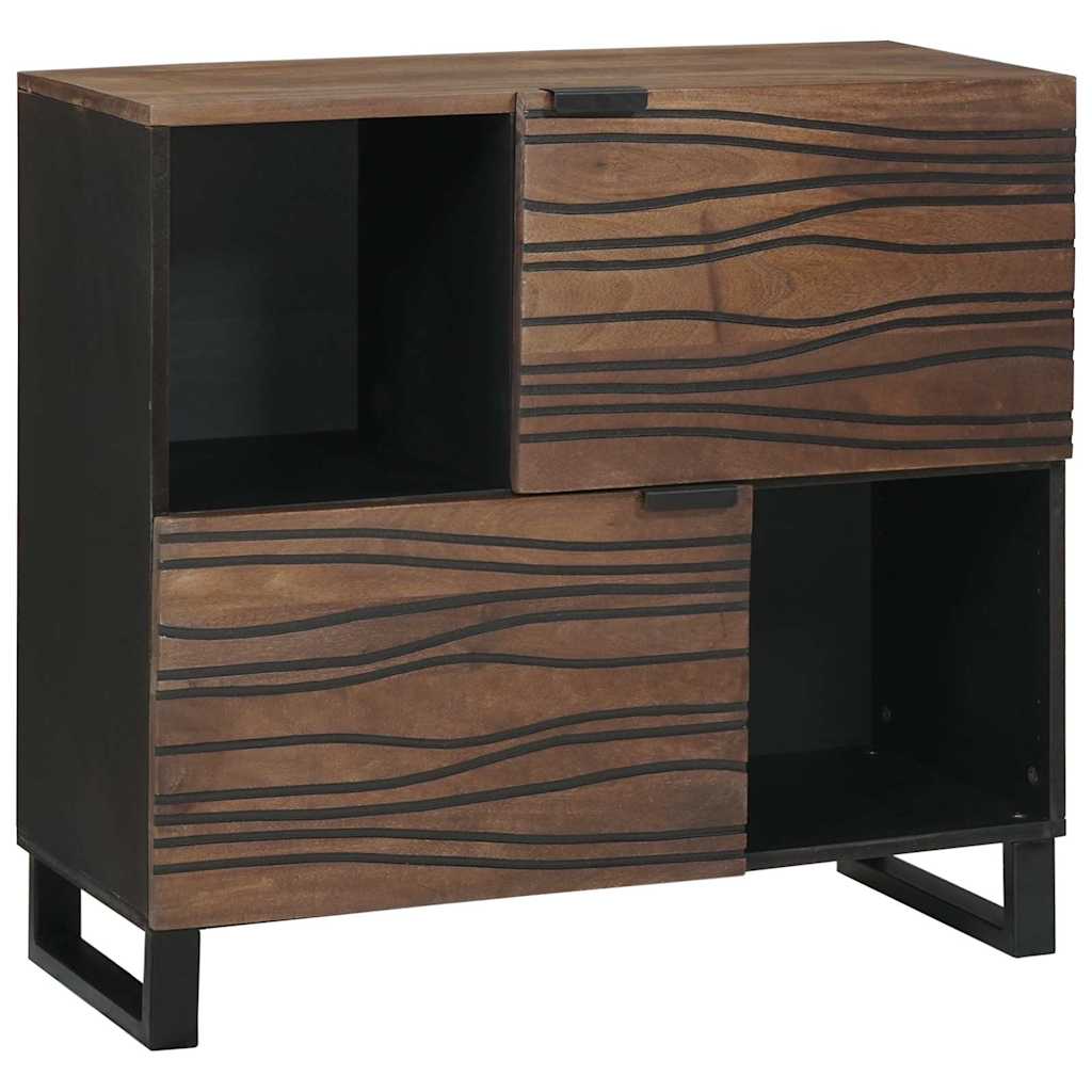 Sideboard Walnuss 80 x 33 x 75 cm massives Mangoholz