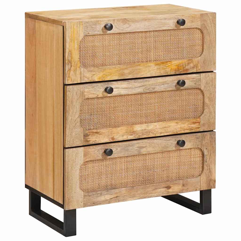 Sideboard 60 x 33 x 75 cm Massivholz Mango Braun