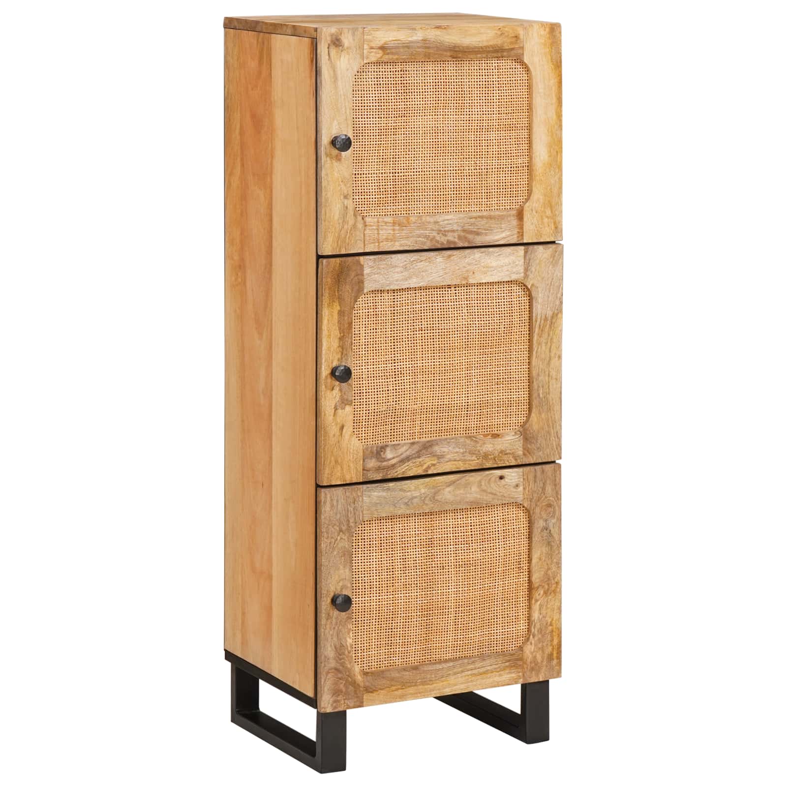 Highboard Braun 40 x 33 x 110 cm Massivholz Mango