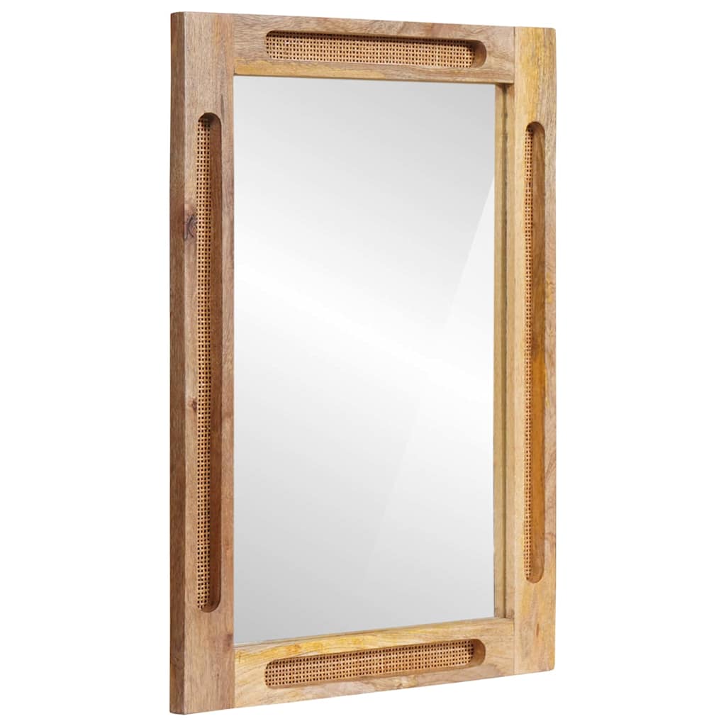 Badezimmer Spiegel Braun 50 x 2,5 x 70 cm Massivholz Mango