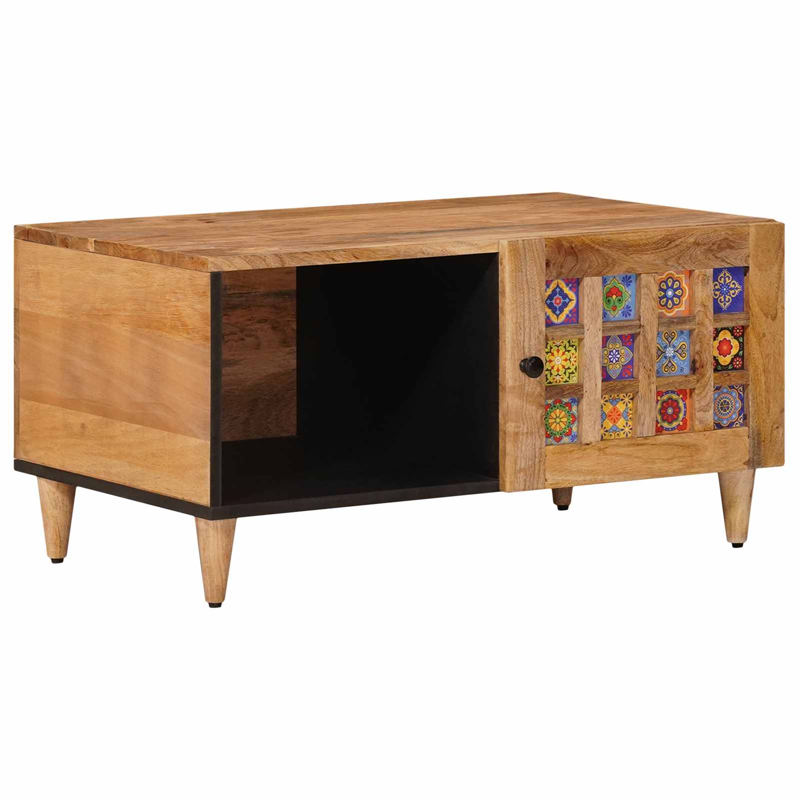 Couchtisch Natur 80 x 50 x 40 cm Massivholz Mango
